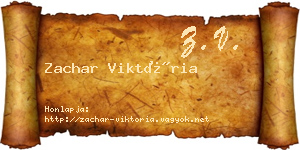 Zachar Viktória névjegykártya